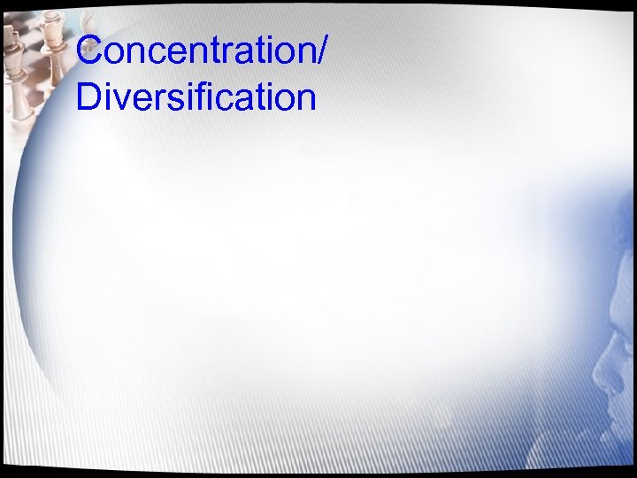 Concentration/ Diversification 