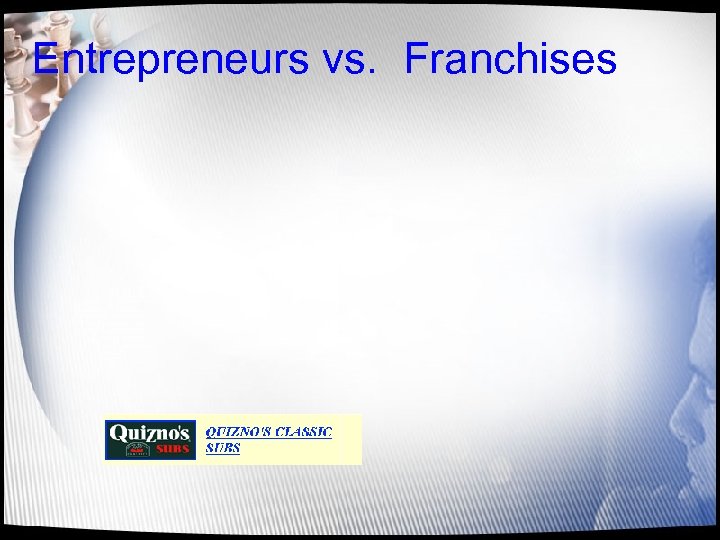 Entrepreneurs vs. Franchises 