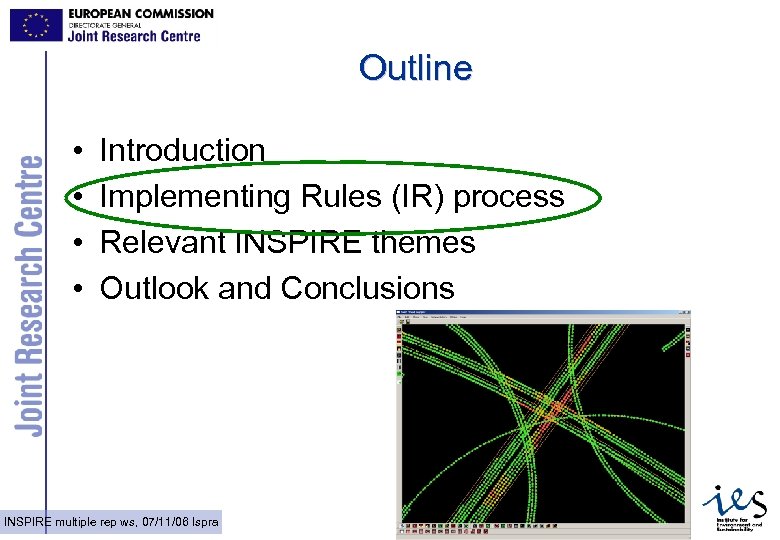 Outline • • Introduction Implementing Rules (IR) process Relevant INSPIRE themes Outlook and Conclusions