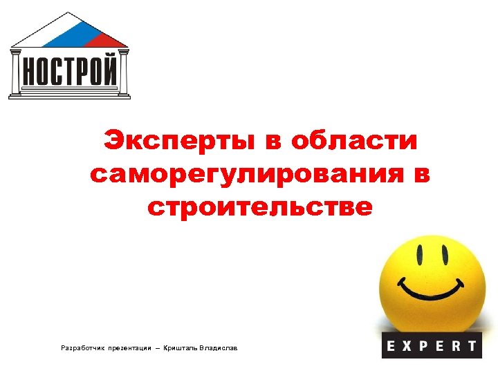Эксперты в области саморегулирования в строительстве Разработчик презентации – Кришталь Владислав 