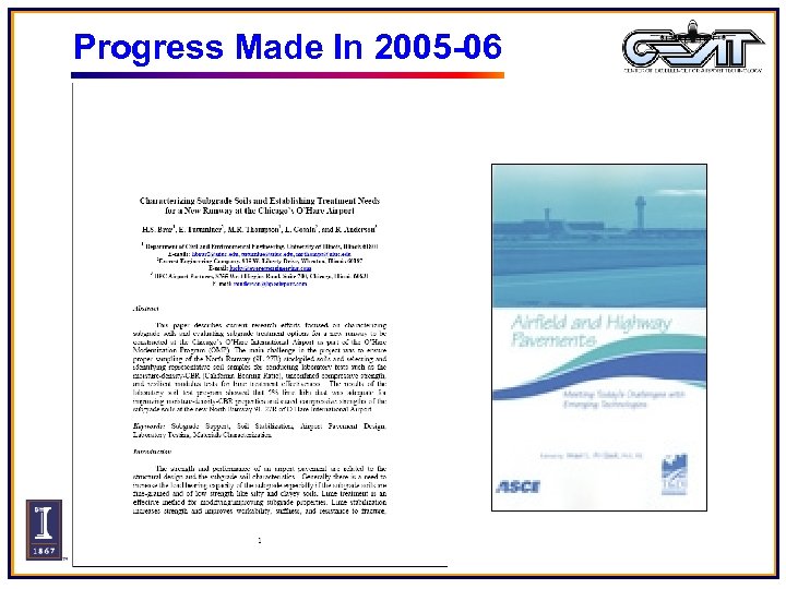 Progress Made In 2005 -06 