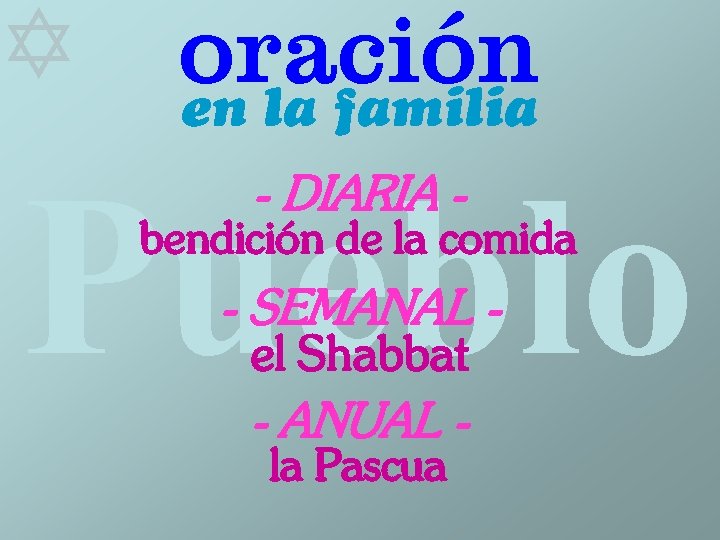  oración en la familia Pueblo - DIARIA - bendición de la comida -