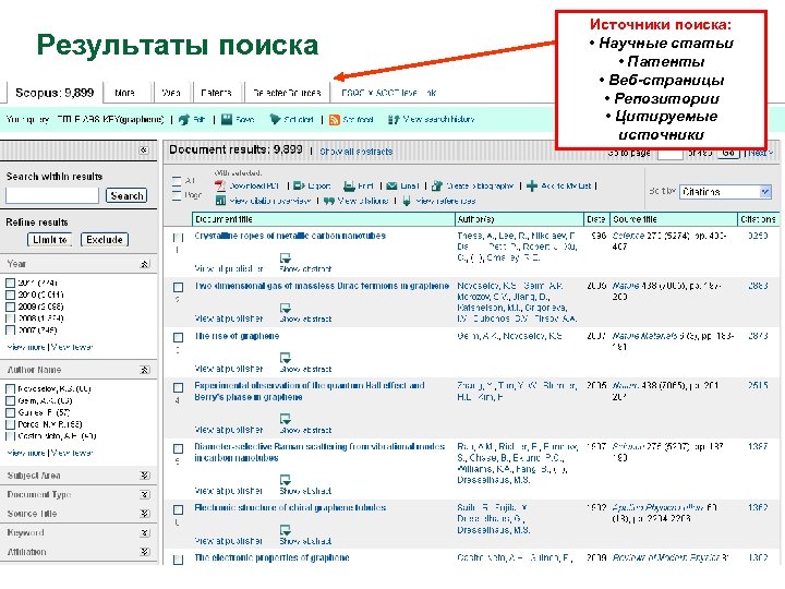 Результаты поиска Источники поиска: • Научные статьи • Патенты • Веб-страницы • Репозитории •
