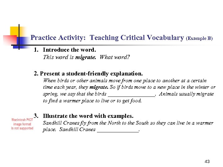 Dynamic Vocabulary Instruction In The Elementary School Anita