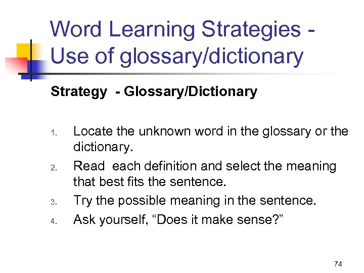 Dynamic Vocabulary Instruction In The Elementary School Anita