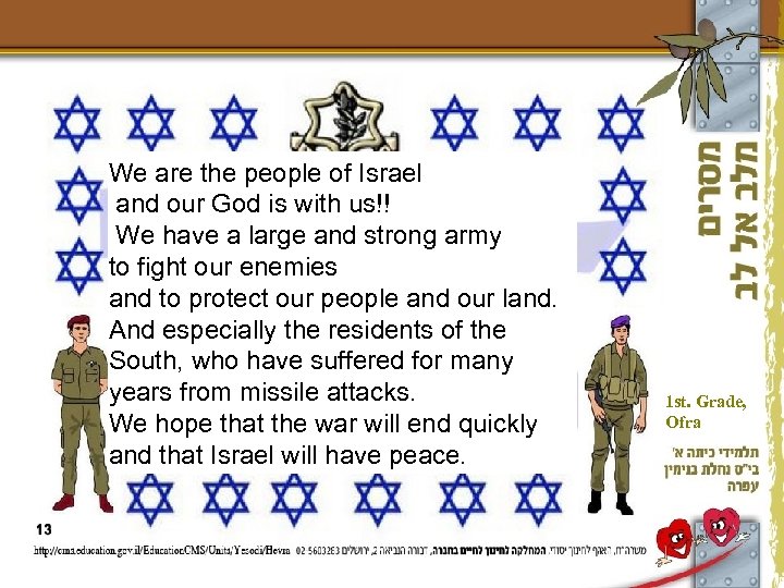 We are the people of Israel and our God is with us!! We have