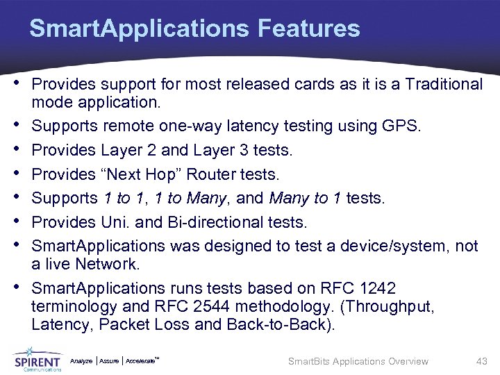 Smart. Applications Features • Provides support for most released cards as it is a