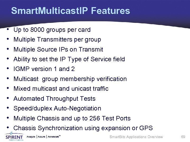 Smart. Multicast. IP Features • • • Up to 8000 groups per card Multiple
