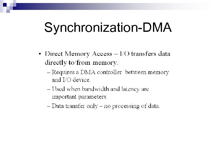 Synchronization-DMA 