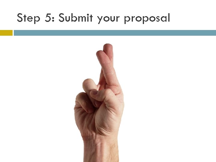Step 5: Submit your proposal 