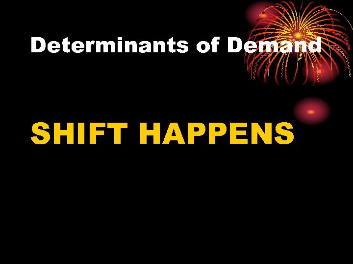 Determinants of Demand SHIFT HAPPENS 