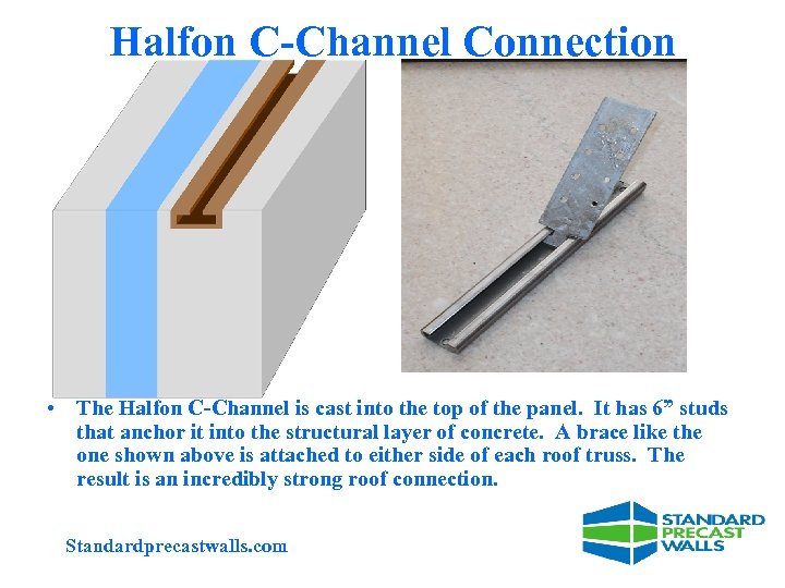 Halfon C-Channel Connection • The Halfon C-Channel is cast into the top of the