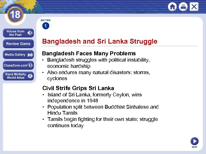 SECTION 1 Bangladesh and Sri Lanka Struggle Bangladesh Faces Many Problems • Bangladesh struggles