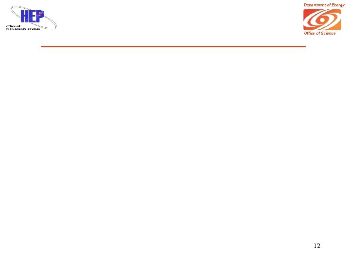 Department of Energy Office of Science 12 