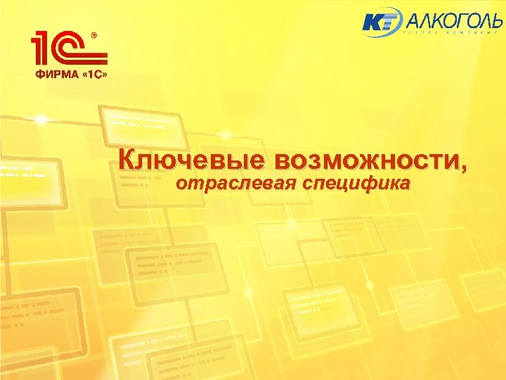 Ключевые возможности, отраслевая специфика 