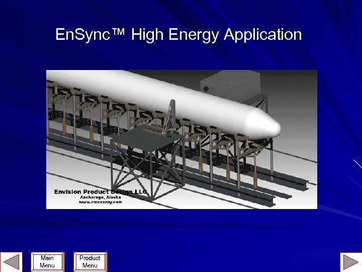 En. Sync™ High Energy Application Main Menu Product Menu 