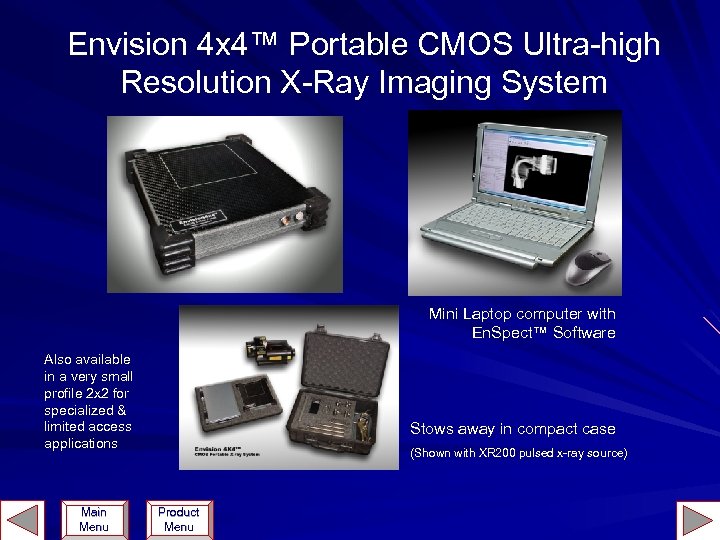 Envision 4 x 4™ Portable CMOS Ultra-high Resolution X-Ray Imaging System Mini Laptop computer