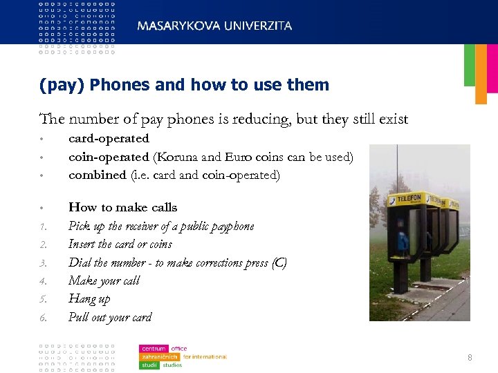 (pay) Phones and how to use them The number of pay phones is reducing,