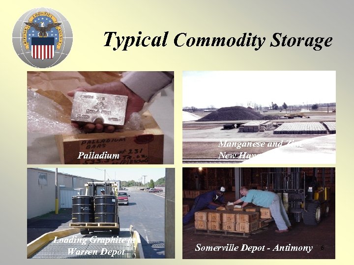 Typical Commodity Storage Palladium Loading Graphite at Warren Depot Manganese and Zinc New Haven