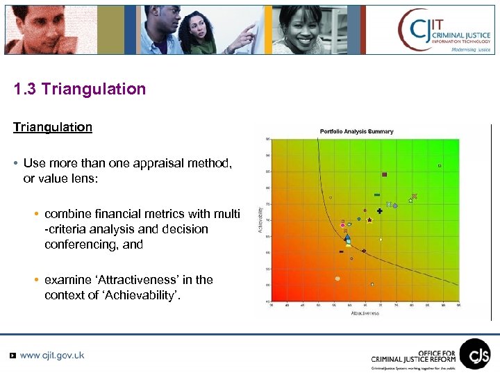 1. 3 Triangulation • Use more than one appraisal method, or value lens: •