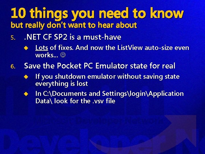 10 things you need to know but really don’t want to hear about 5.