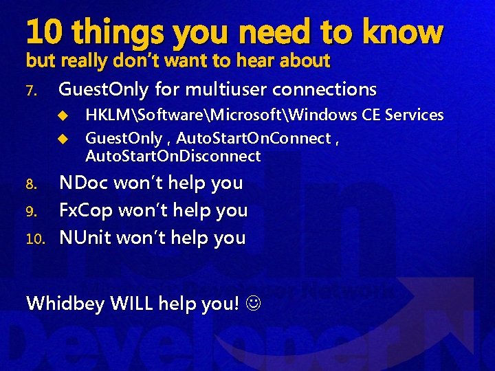 10 things you need to know but really don’t want to hear about 7.