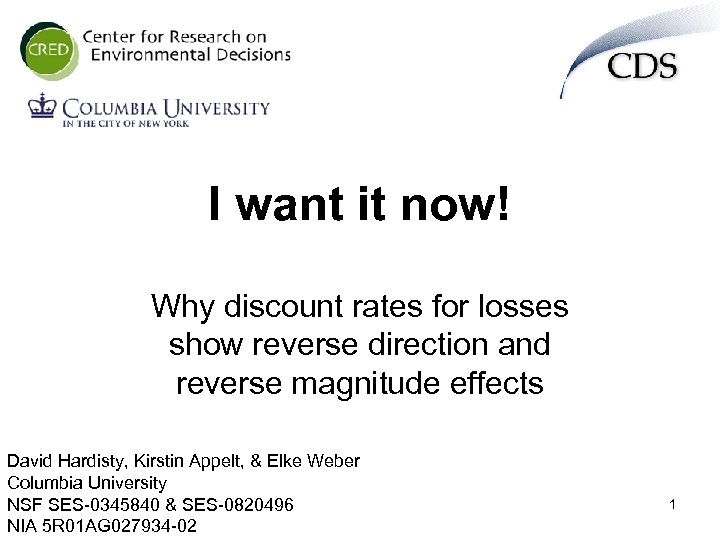 I want it now! Why discount rates for losses show reverse direction and reverse