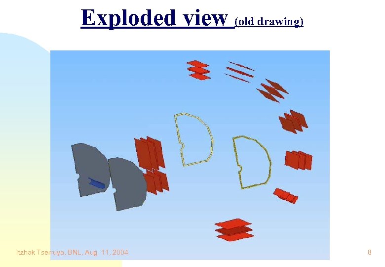 Exploded view (old drawing) Itzhak Tserruya, BNL, Aug. 11, 2004 8 