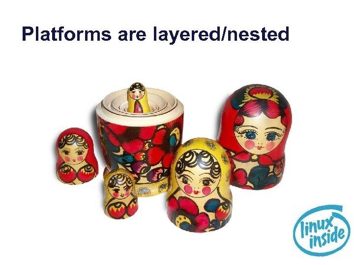 Platforms are layered/nested 