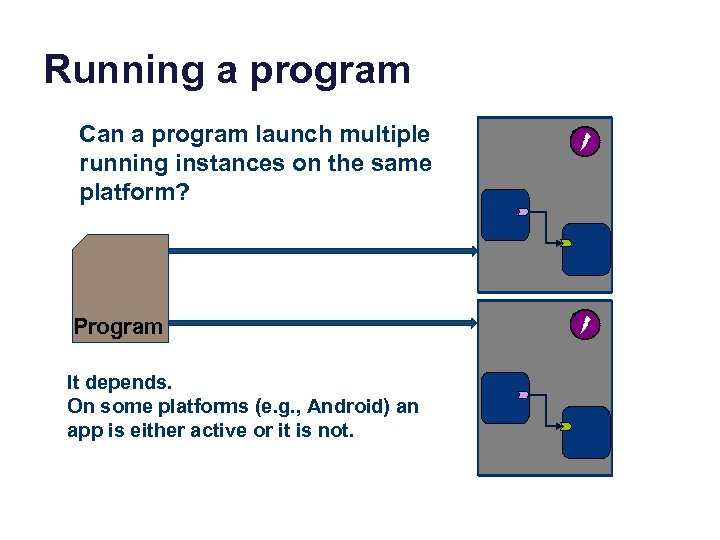 Running a program Can a program launch multiple running instances on the same platform?