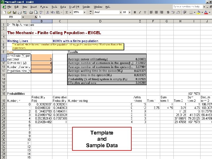 Template and Sample Data 