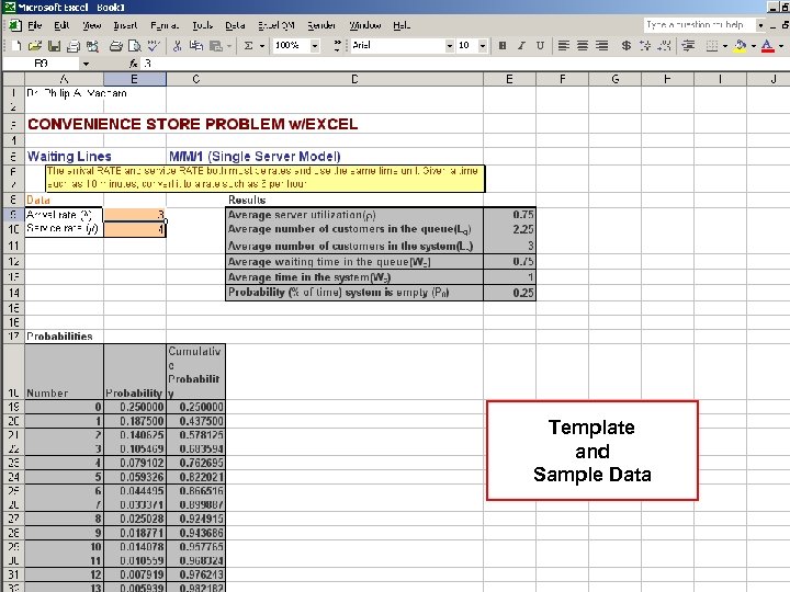 Template and Sample Data 