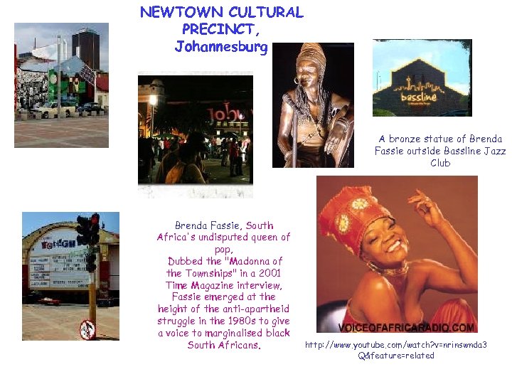 NEWTOWN CULTURAL PRECINCT, Johannesburg A bronze statue of Brenda Fassie outside Bassline Jazz Club