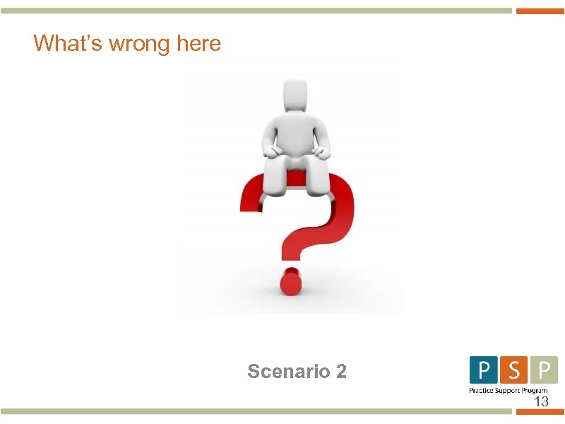 What’s wrong here Scenario 2 13 