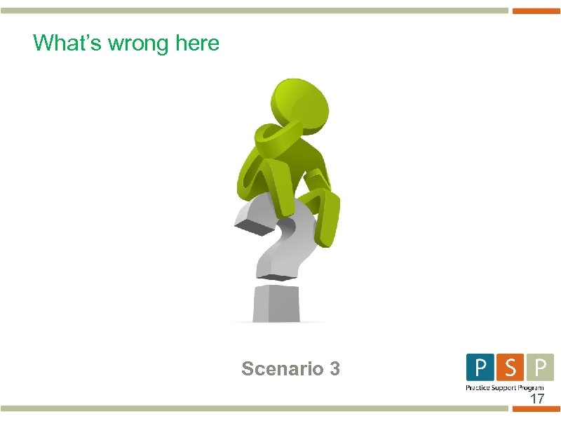 What’s wrong here Scenario 3 17 