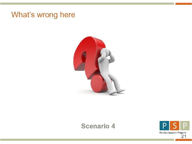 What’s wrong here Scenario 4 21 