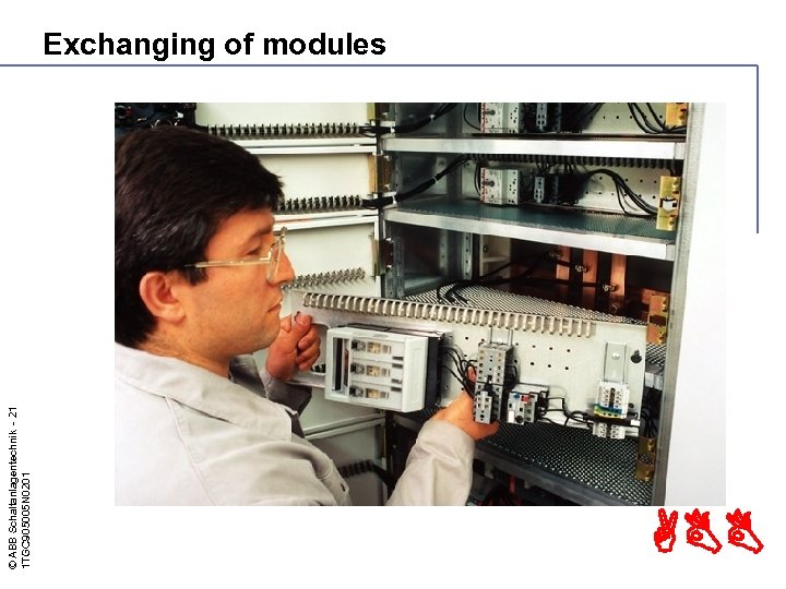 © ABB Schaltanlagentechnik - 21 1 TGC 905005 N 0201 Exchanging of modules ABB