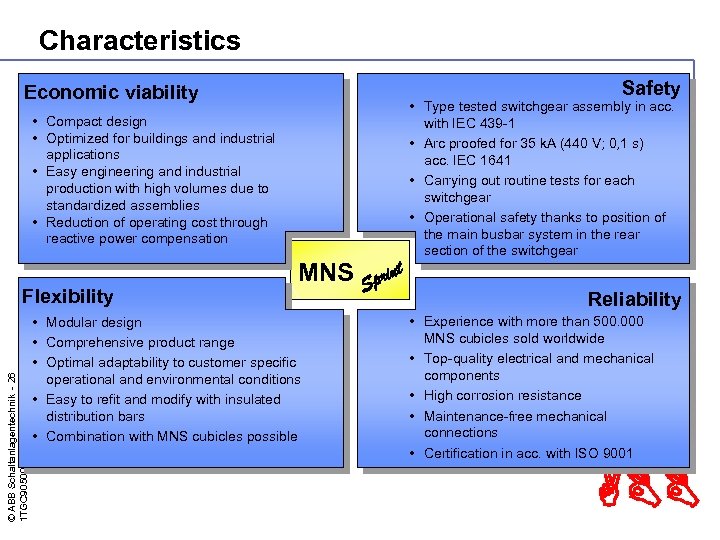 Characteristics Safety Economic viability • Compact design • Optimized for buildings and industrial applications
