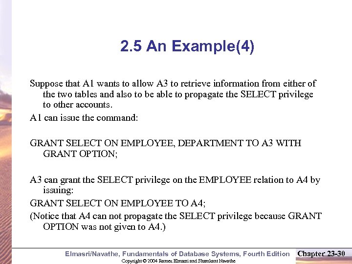 2. 5 An Example(4) Suppose that A 1 wants to allow A 3 to