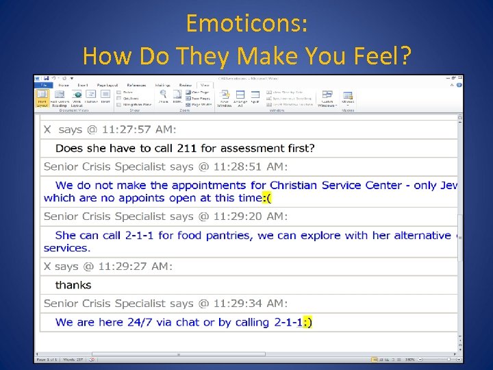 Emoticons: How Do They Make You Feel? 