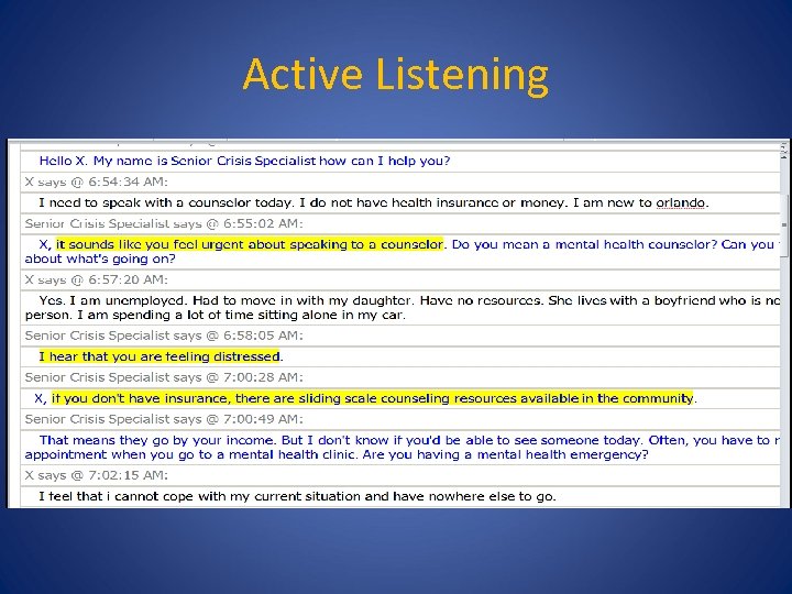 Active Listening 
