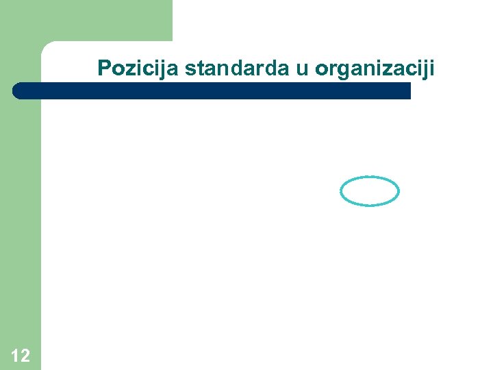 Pozicija standarda u organizaciji 12 