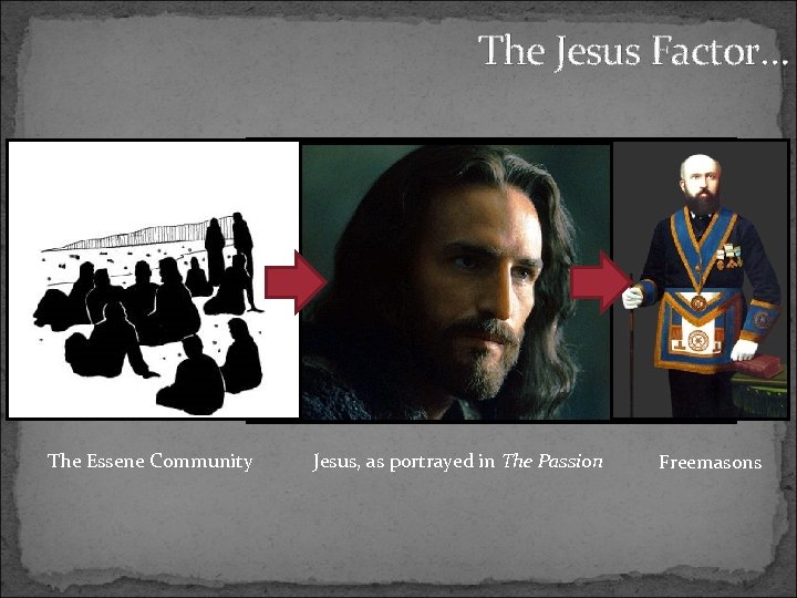 The Jesus Factor… The Essene Community Jesus, as portrayed in The Passion Freemasons 