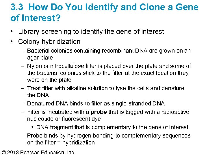 3. 3 How Do You Identify and Clone a Gene of Interest? • Library