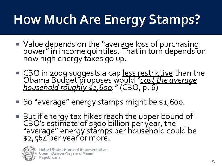 How Much Are Energy Stamps? Value depends on the “average loss of purchasing power”