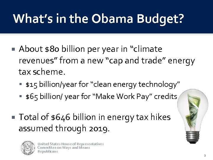 What’s in the Obama Budget? About $80 billion per year in “climate revenues” from