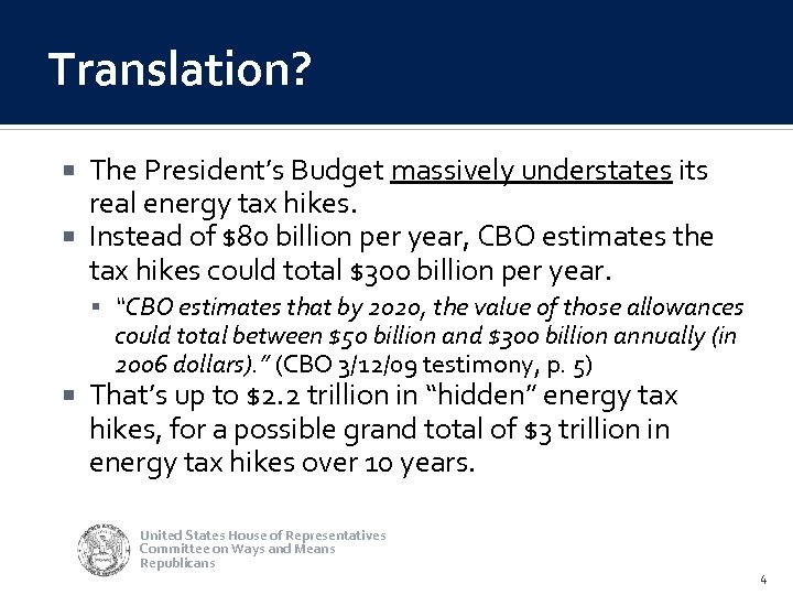 Translation? The President’s Budget massively understates its real energy tax hikes. Instead of $80