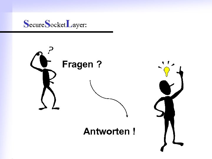 Secure. Socket. Layer: Fragen ? Antworten ! 