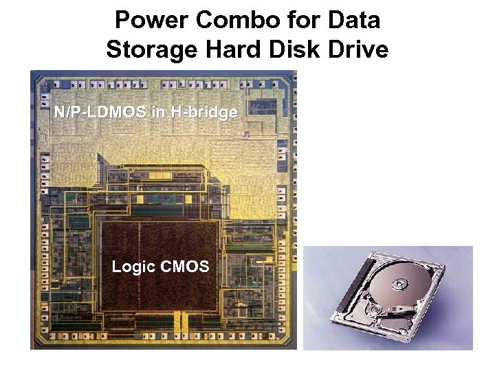 Power Combo for Data Storage Hard Disk Drive N/P-LDMOS in H-bridge Logic CMOS 