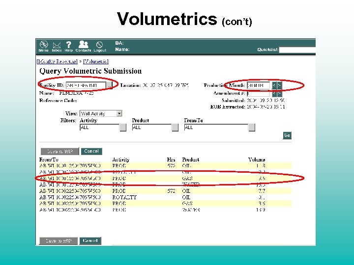Volumetrics (con’t) 